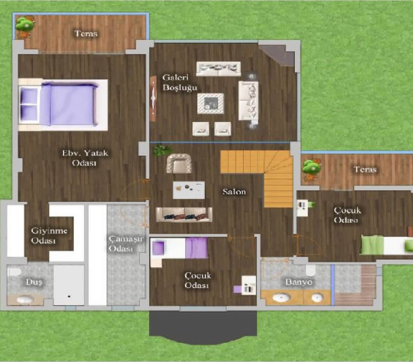 MİLANO PARK VİLLALARI TANYA YAPIDA 5+1 SATILIK TRİPLEX VİLLA